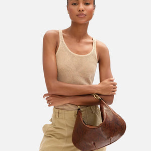 MOYEN MESSENGER - AUBURN EMBOSSED PYTHON
