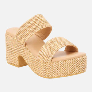 OCEAN AVE PLATFORM SANDAL - CHESTNUT