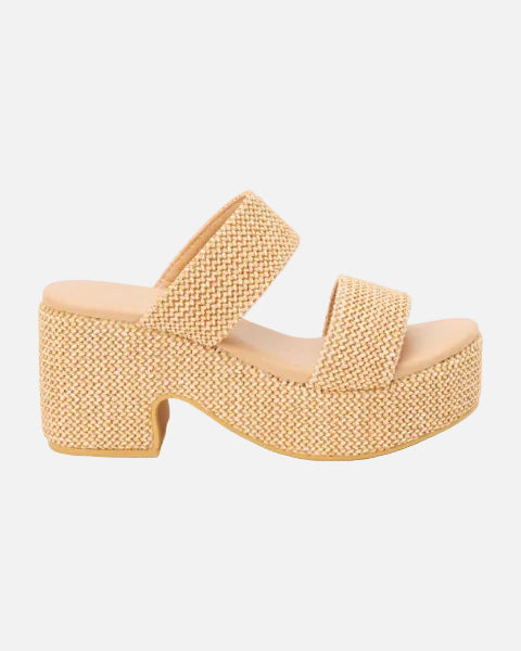 OCEAN AVE PLATFORM SANDAL - CHESTNUT