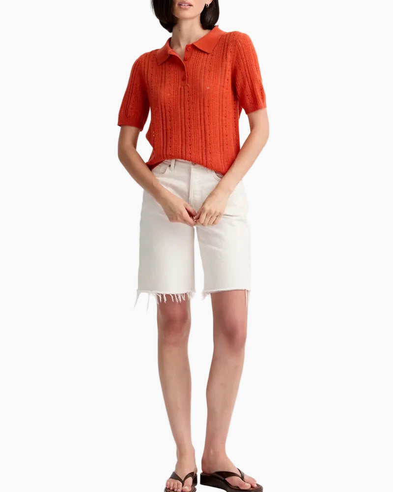 DAHLIA CASHMERE POLO - CARNATION