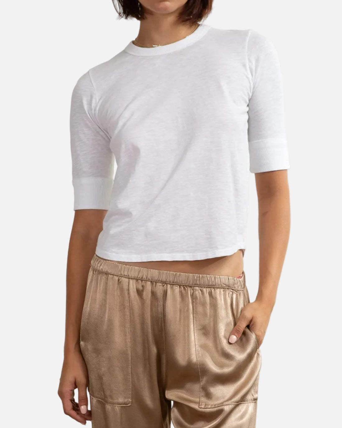 GIADA SLIM TEE - WHITE