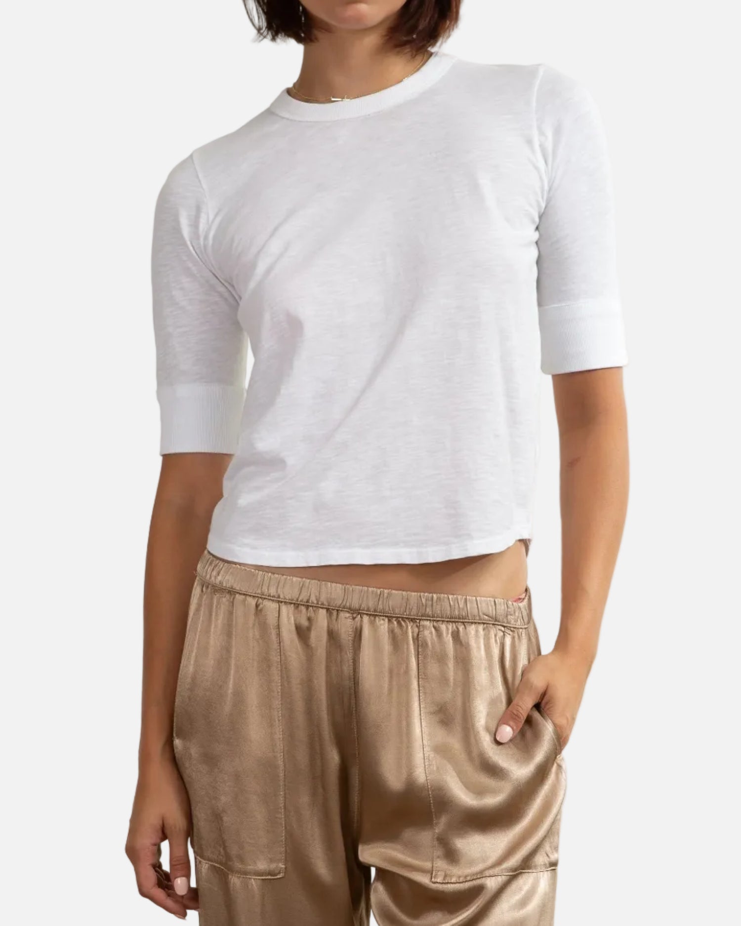 GIADA SLIM TEE - WHITE