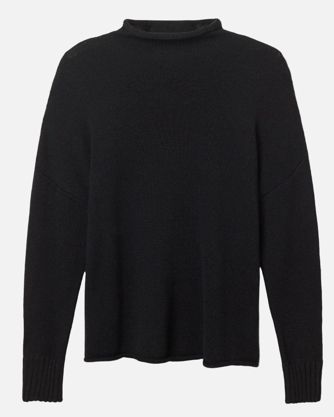 NOVA MOCK NECK SWEATER - TRUE BLACK