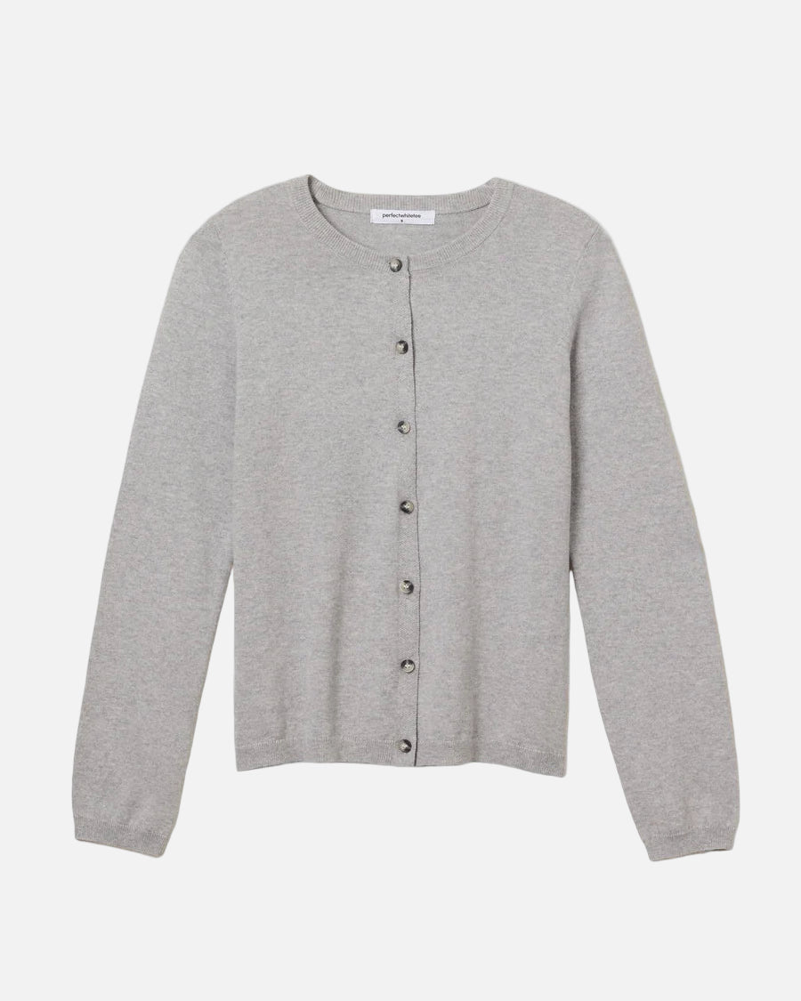 MOIRA CASHMERE SWEATER - HEATHER GREY