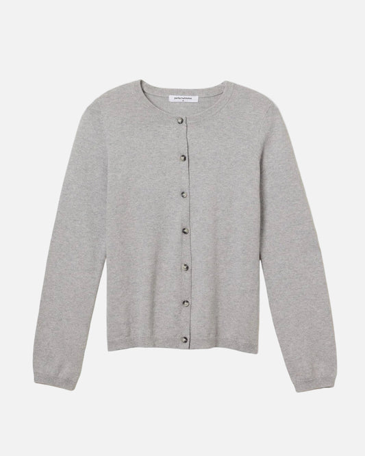 MOIRA CASHMERE SWEATER - HEATHER GREY