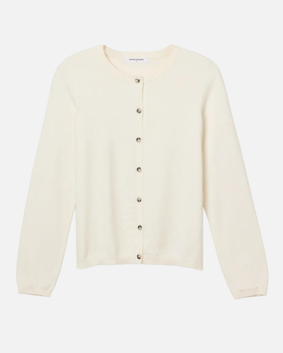 MOIRA CASHMERE CARDIGAN - SUGAR