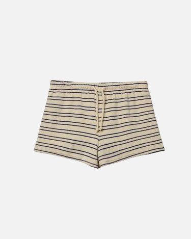 SUMMER LOOP TERRY SHORT - COBALT/SUGAR STRIPE