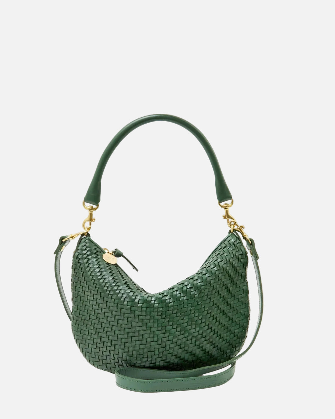 PETITE MOYEN MESSENGER - EVERGREEN WOVEN ZIG-ZAG