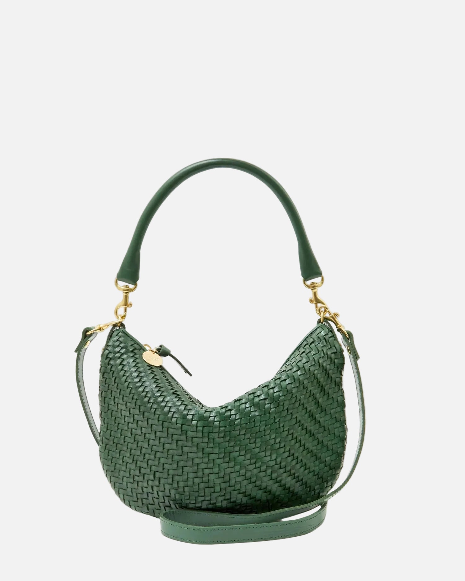 PETITE MOYEN MESSENGER - EVERGREEN WOVEN ZIG-ZAG