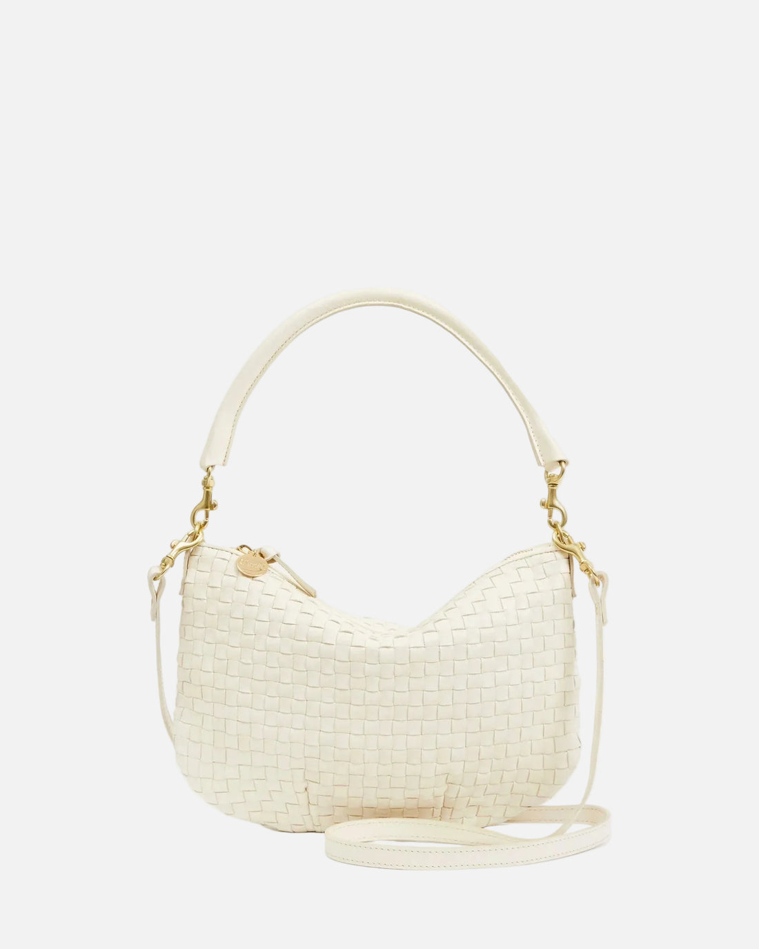 PETIT MOYEN MESSENGER - CREAM WOVEN CHECKER