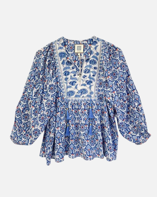 MACEY TOP - RED/WHT/BLUE