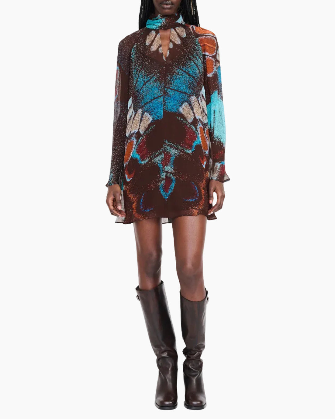 ESTHER MINI DRESS - BUTTERFLY SKY