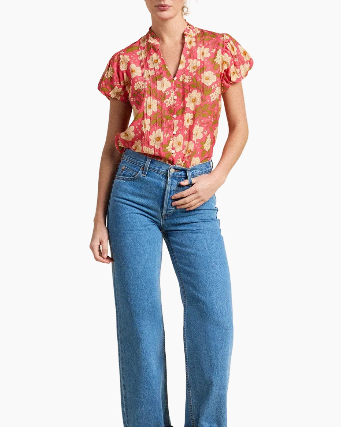 LUNA BLOUSE - RANCHO ROSE