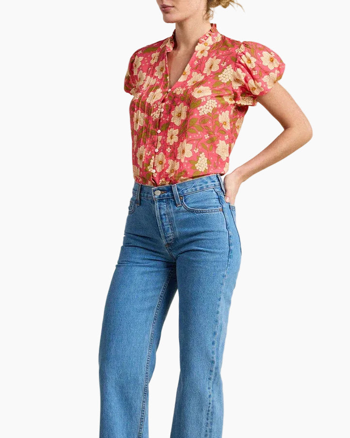 LUNA BLOUSE - RANCHO ROSE