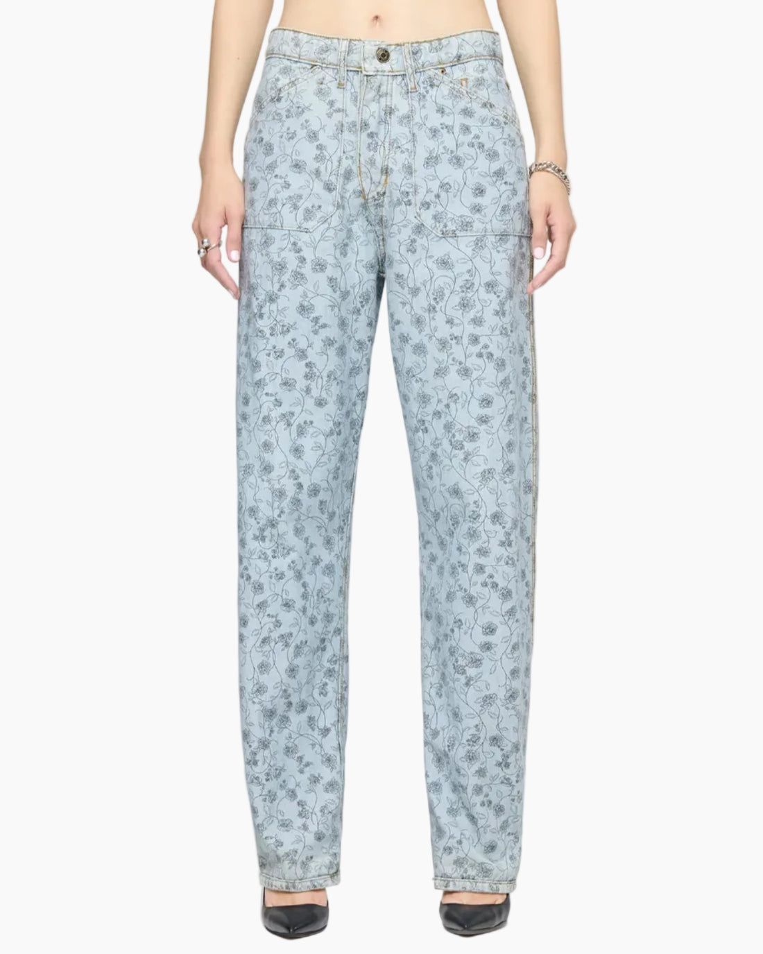 THE REWIND JEAN - LOVE LETTER BLUE FLORAL