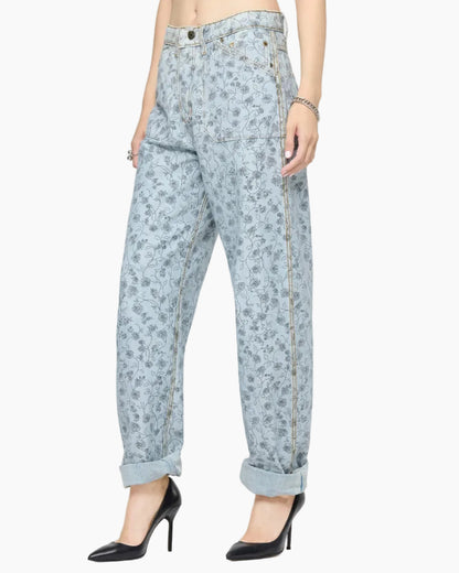 THE REWIND JEAN - LOVE LETTER BLUE FLORAL