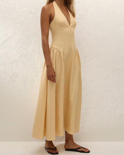 LA CALA MIDI DRESS - DAFFODIL