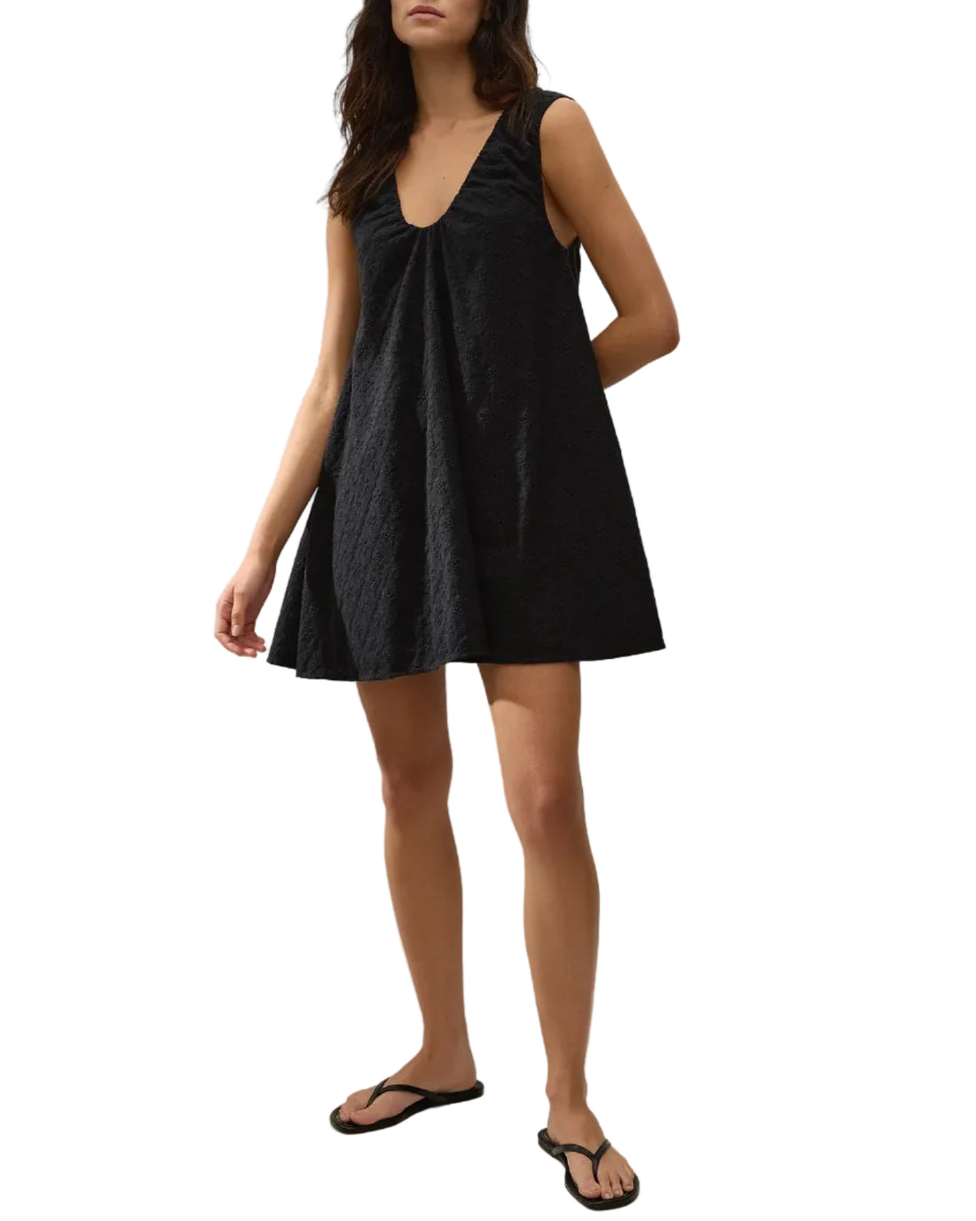 CLEMENTINA MINI DRESS - LUCY BRODERIE BLACK