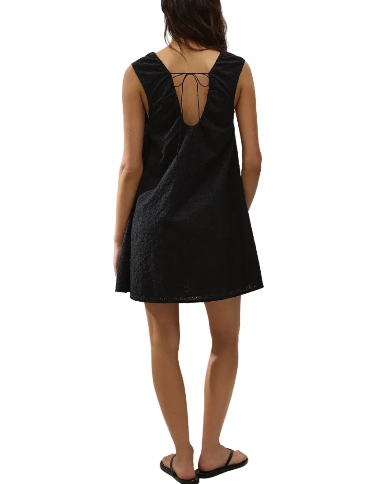 CLEMENTINA MINI DRESS - LUCY BRODERIE BLACK