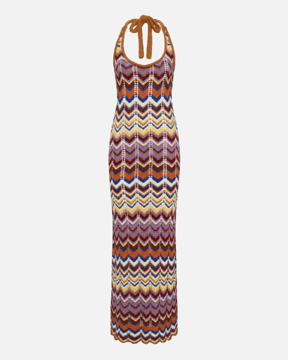 ELISA MAXI DRESS - CADAQUES STRIPE
