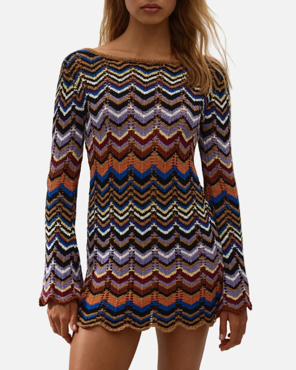 SIERRA MINI DRESS - CADAQUES STRIPE