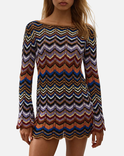 SIERRA MINI DRESS - CADAQUES STRIPE