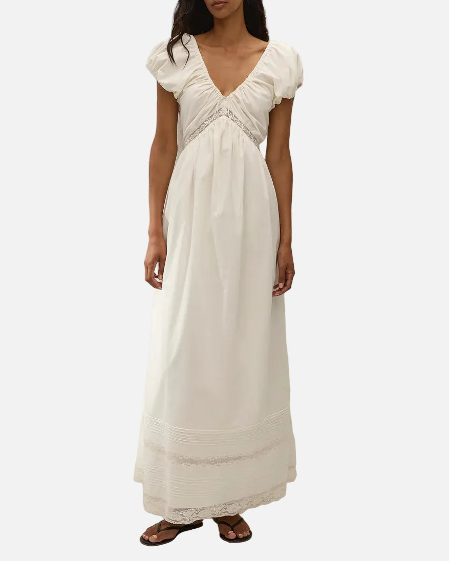 ELODIA MAXI DRESS - MILA LACE IVORY