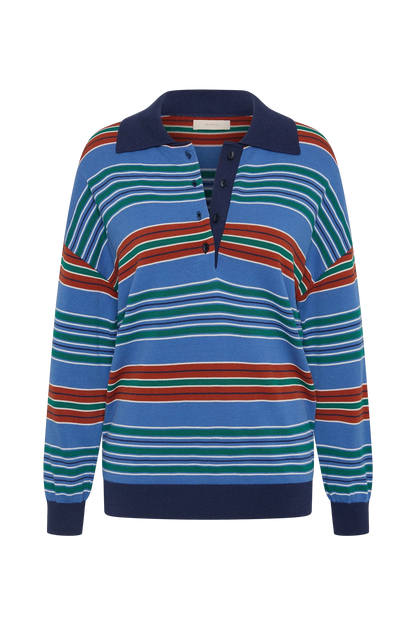 HARLOW OVERSIZED POLO - JUAN STRIPE