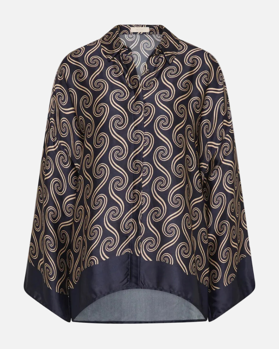 CORA SHIRT | JUANITA SWIRL INDIGO