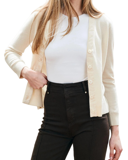 VELVET LITTLE CARDIGAN - EAR OF WHEAT