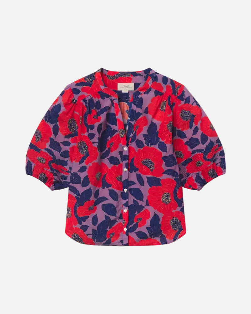 LOREN BLOUSE - POINCIANA FLORAL