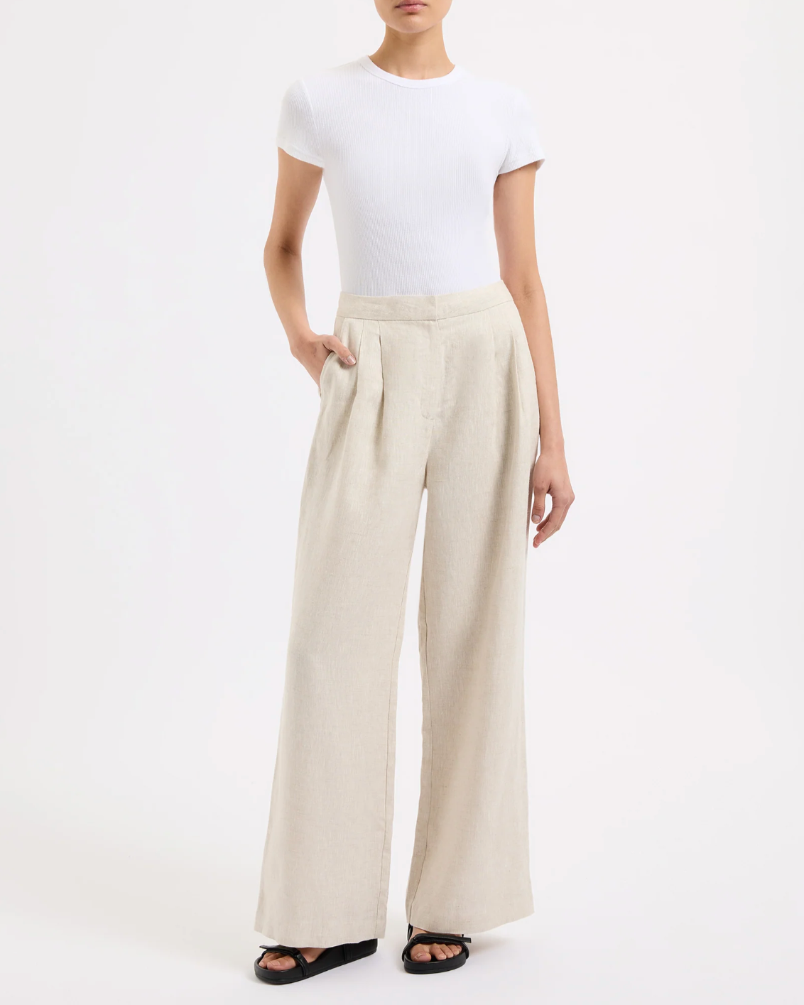 THILDA LINEN PANT - NATURAL
