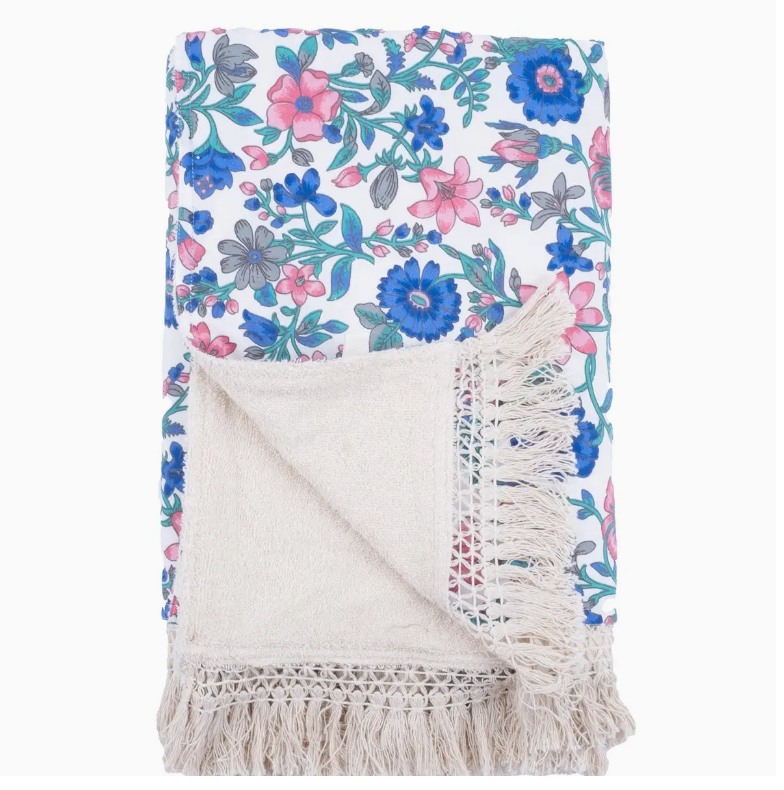 LANA BEACH TOWEL - BLUE SUMMER EADOW