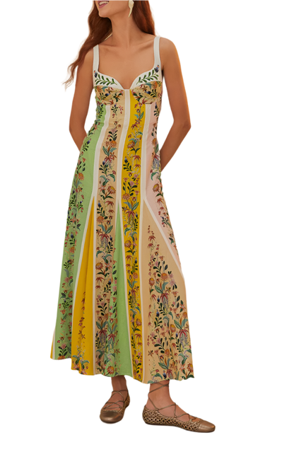 FLORAL STRIPES MAXI - MULTICOLOR