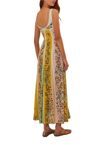 FLORAL STRIPES MAXI - MULTICOLOR