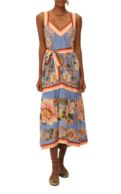 SUPERBLOOM TAPESTRY MAXI DRESS - BLUE