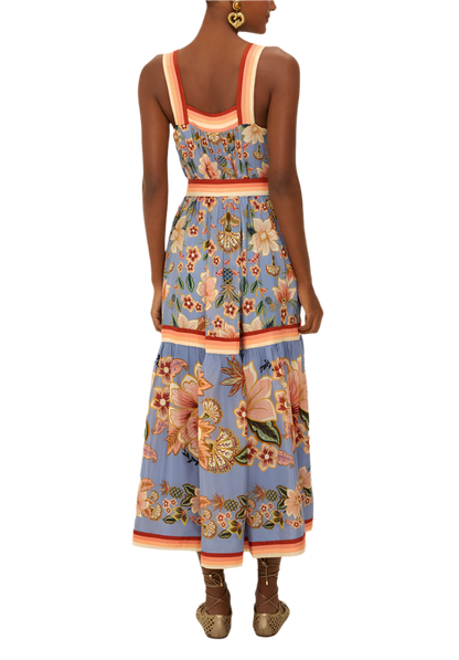 SUPERBLOOM TAPESTRY MAXI DRESS - BLUE