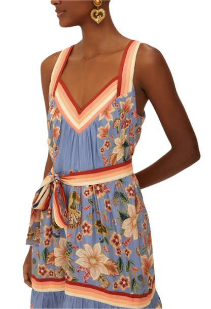 SUPERBLOOM TAPESTRY MAXI DRESS - BLUE