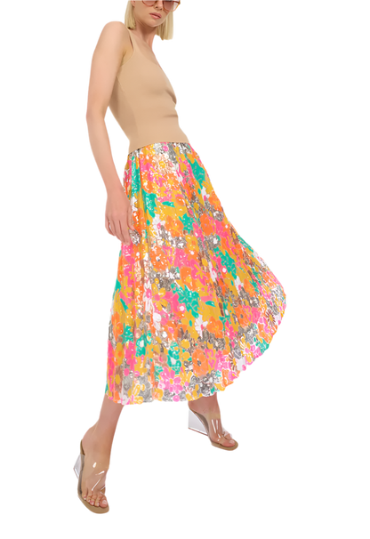 NEON TUILERIES PLEATED SKIRT