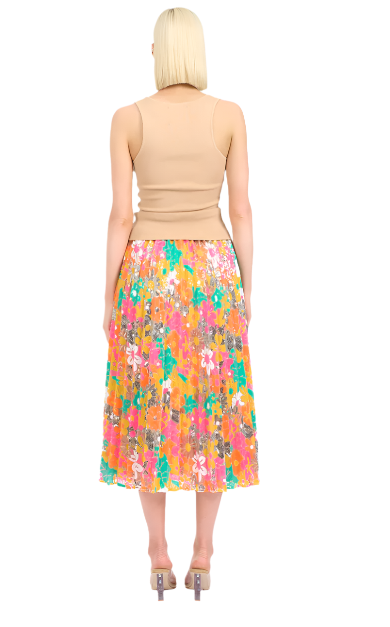 NEON TUILERIES PLEATED SKIRT