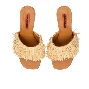 FRINGE PLAYA BAMBOO HEEL - NATURAL