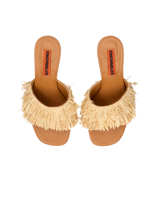 FRINGE PLAYA BAMBOO HEEL - NATURAL