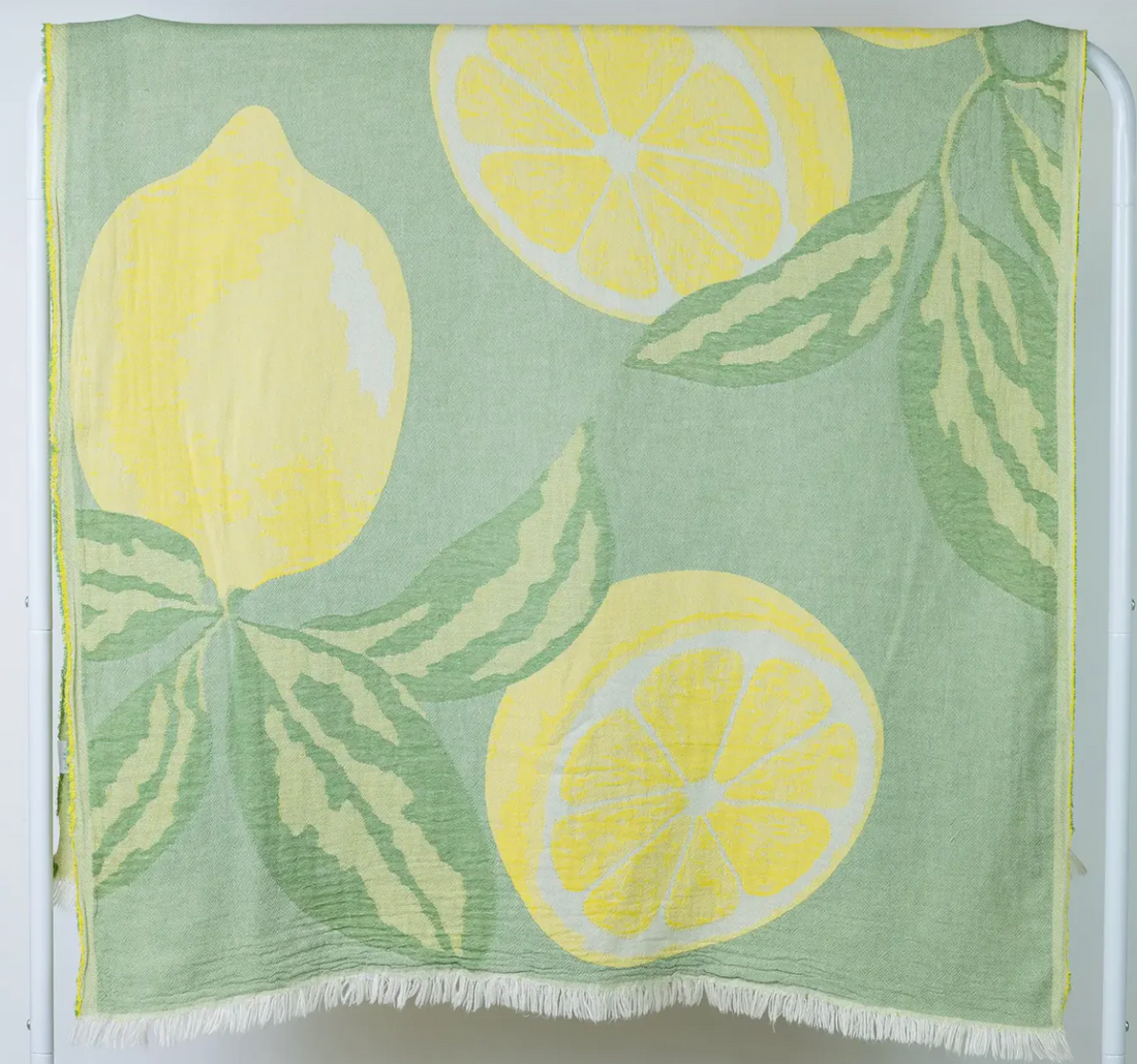 TROPICAL BLISS TURKISH TOWEL - LEMON
