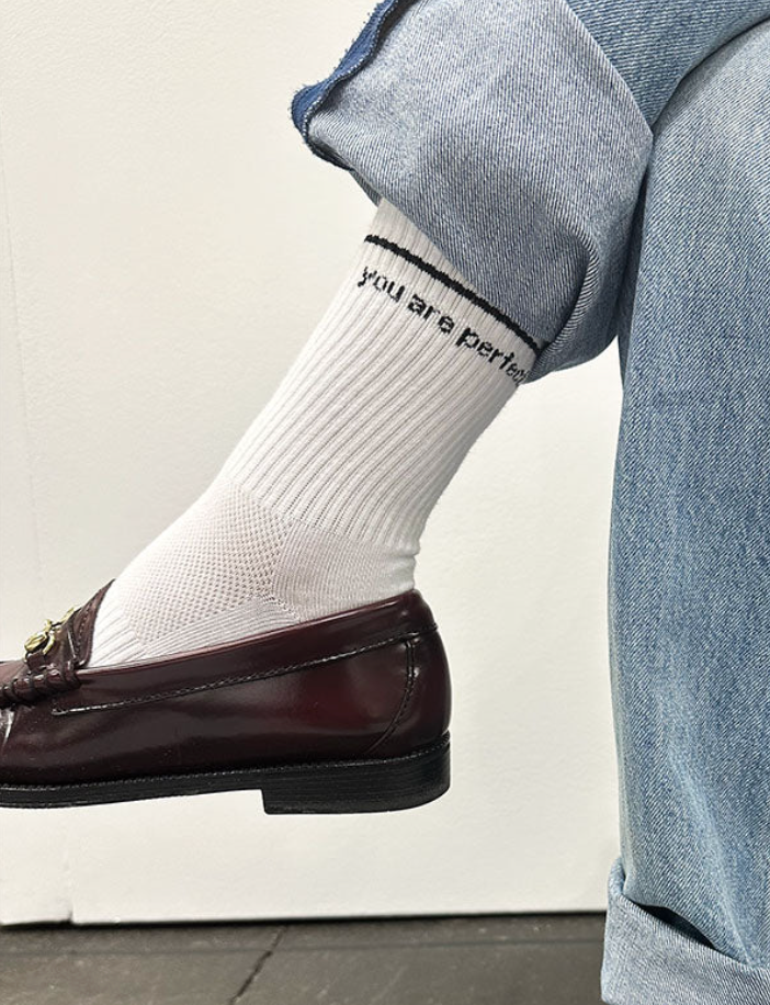YOU ARE PERFECT SOCK - WHITE