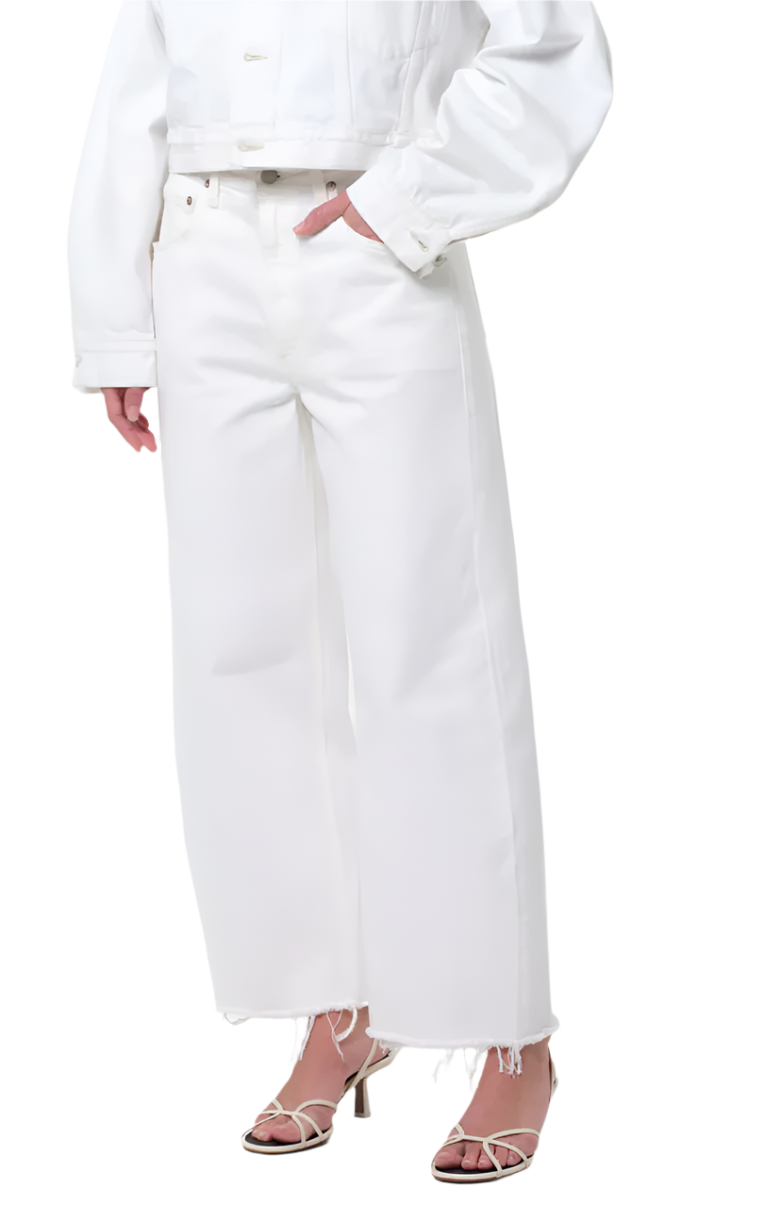 LOW CURVE FRAY PANT - MILKSHAKE