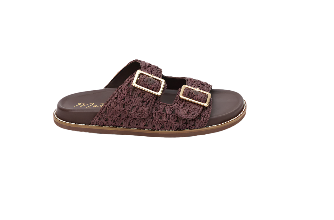 POSEY SLIDE SANDAL - BROWN