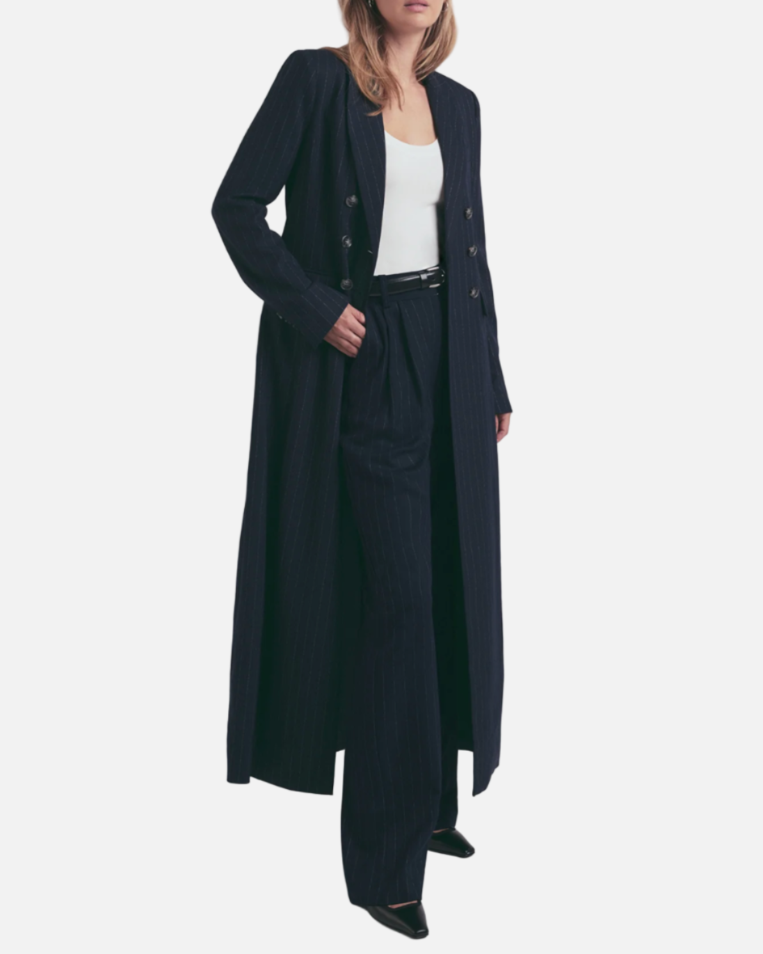 THE FAVORITE PANT - NAVY PINSTRIPE