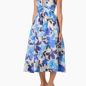 JANNA DRESS - BLUE FLORAL