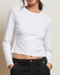 JAMIE CREWNECK LONGSLEEVE - WHITE