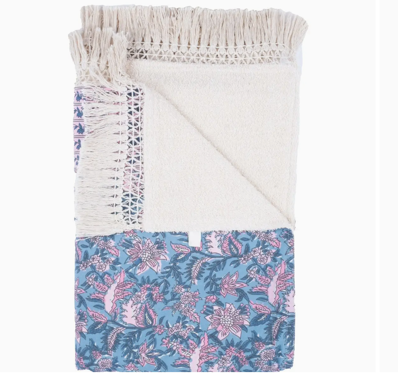 LANA BEACH TOWEL - TEAL GARDEN OF EDEN